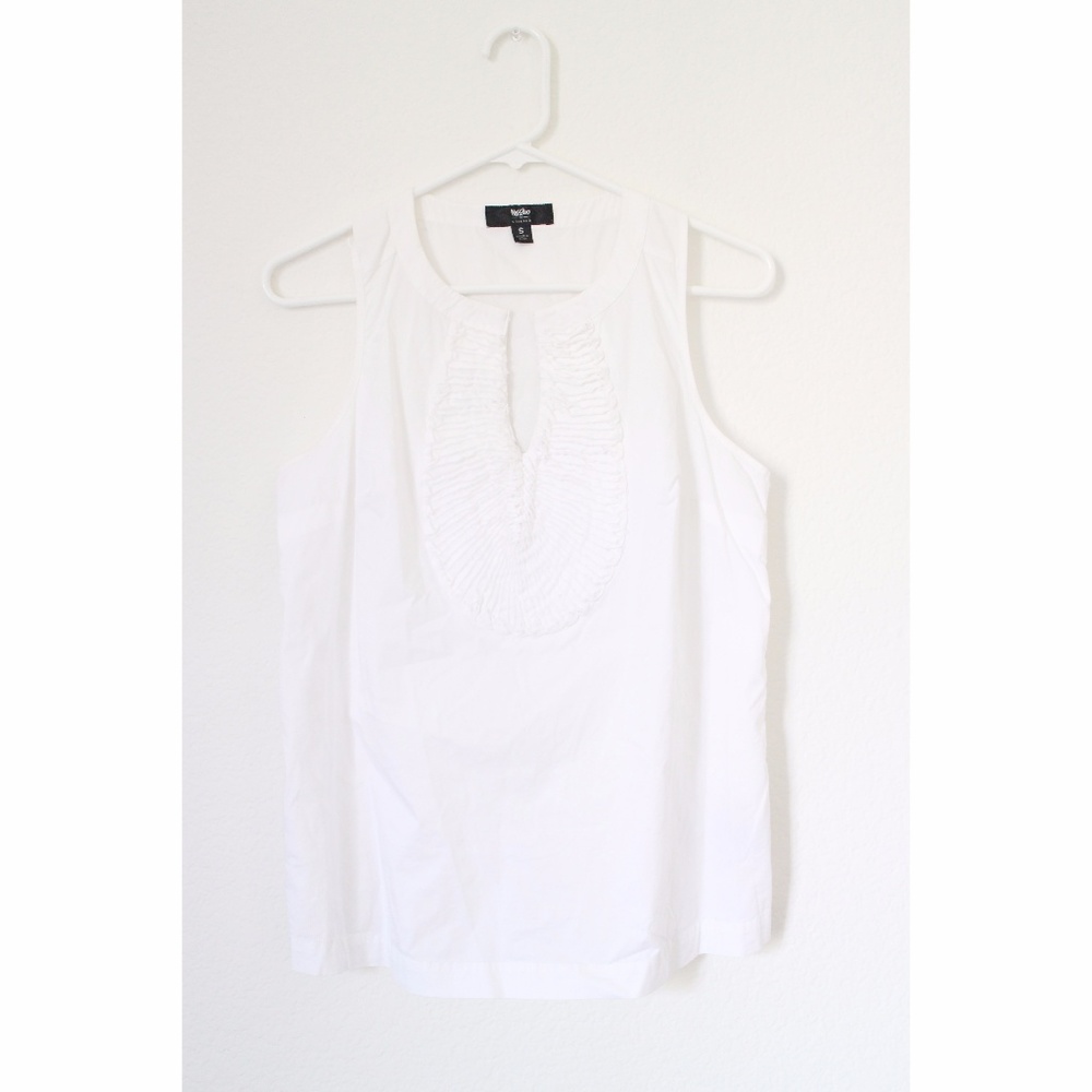 Mossimo White Cotton Sleeveless Top Size S
